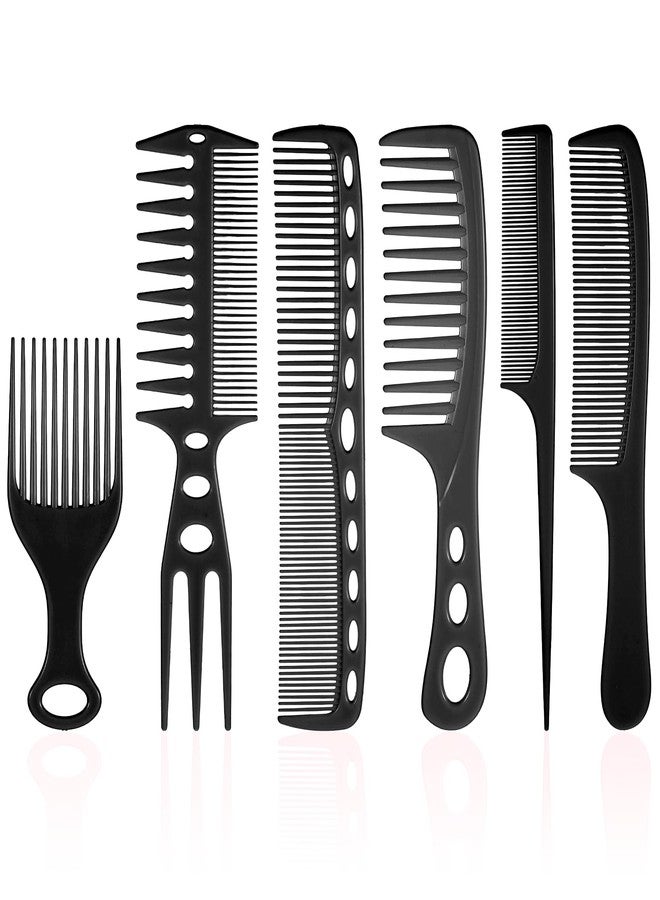 Styquenzer Combs for Hair Stylist, 6 Pcs Styling Comb Set Wide Fine Tooth Rat Tail Comb Hair Picks Texture Combs with Double Side Tail Hairstyling Tools for Men Women Curly Hairs, Braiding, Cutting, Parting - Image 1